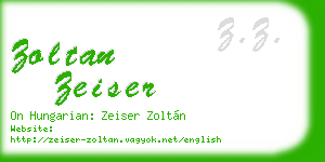zoltan zeiser business card